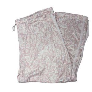 Lucky Brand Women's Sleepwear Pink Paisley Knit Pants tie-waist Soft sz 3XL